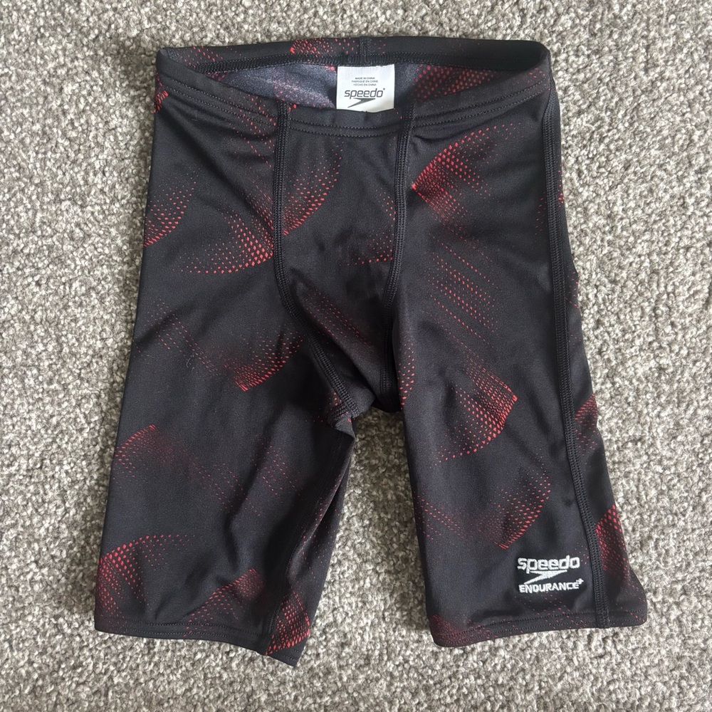 Speedo Endurance+ Black and Red Swimwear Jammer